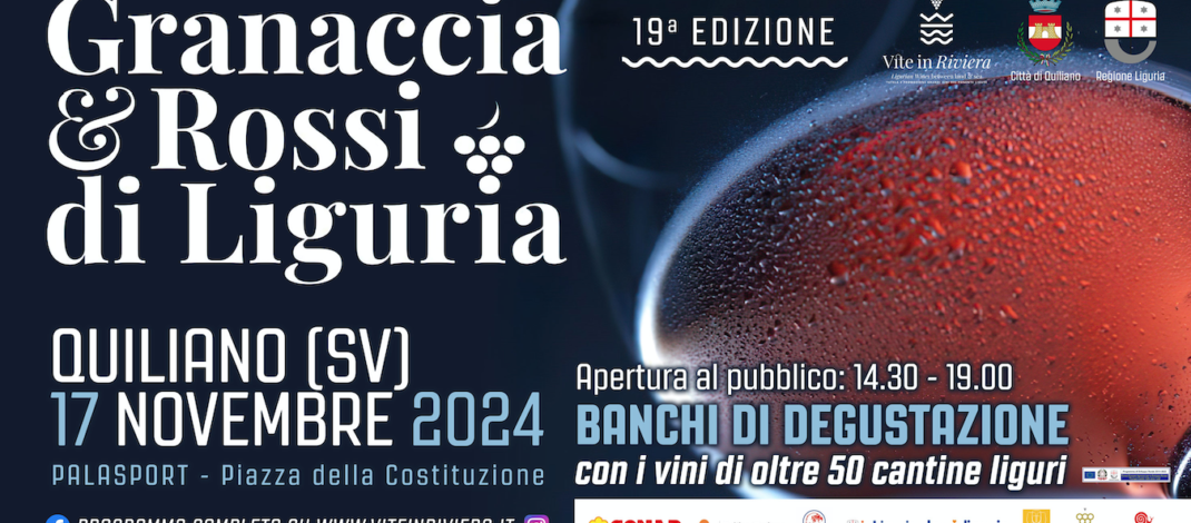 Oltre 60 cantine a Granaccia e Rossi di Liguria a Quiliano